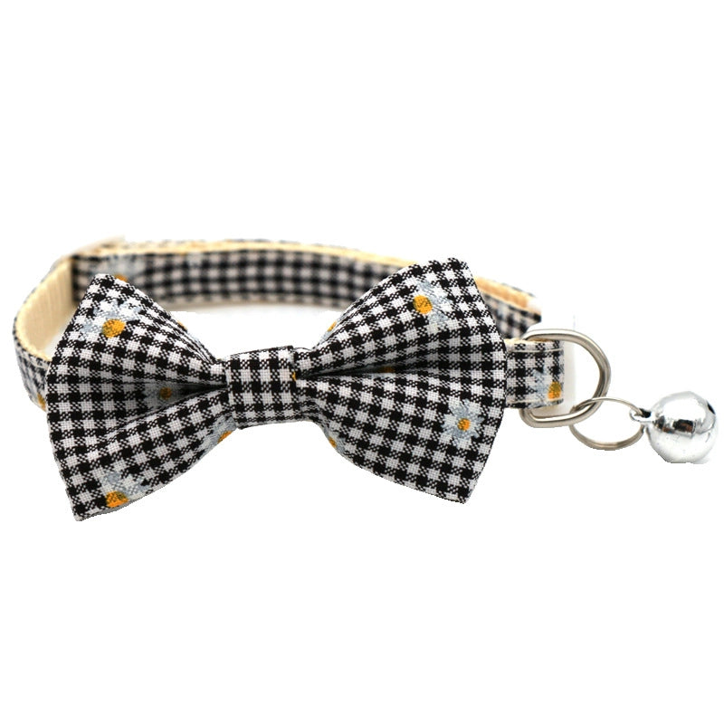 Sweet Cotton Polyester Lattice Pet Collar
