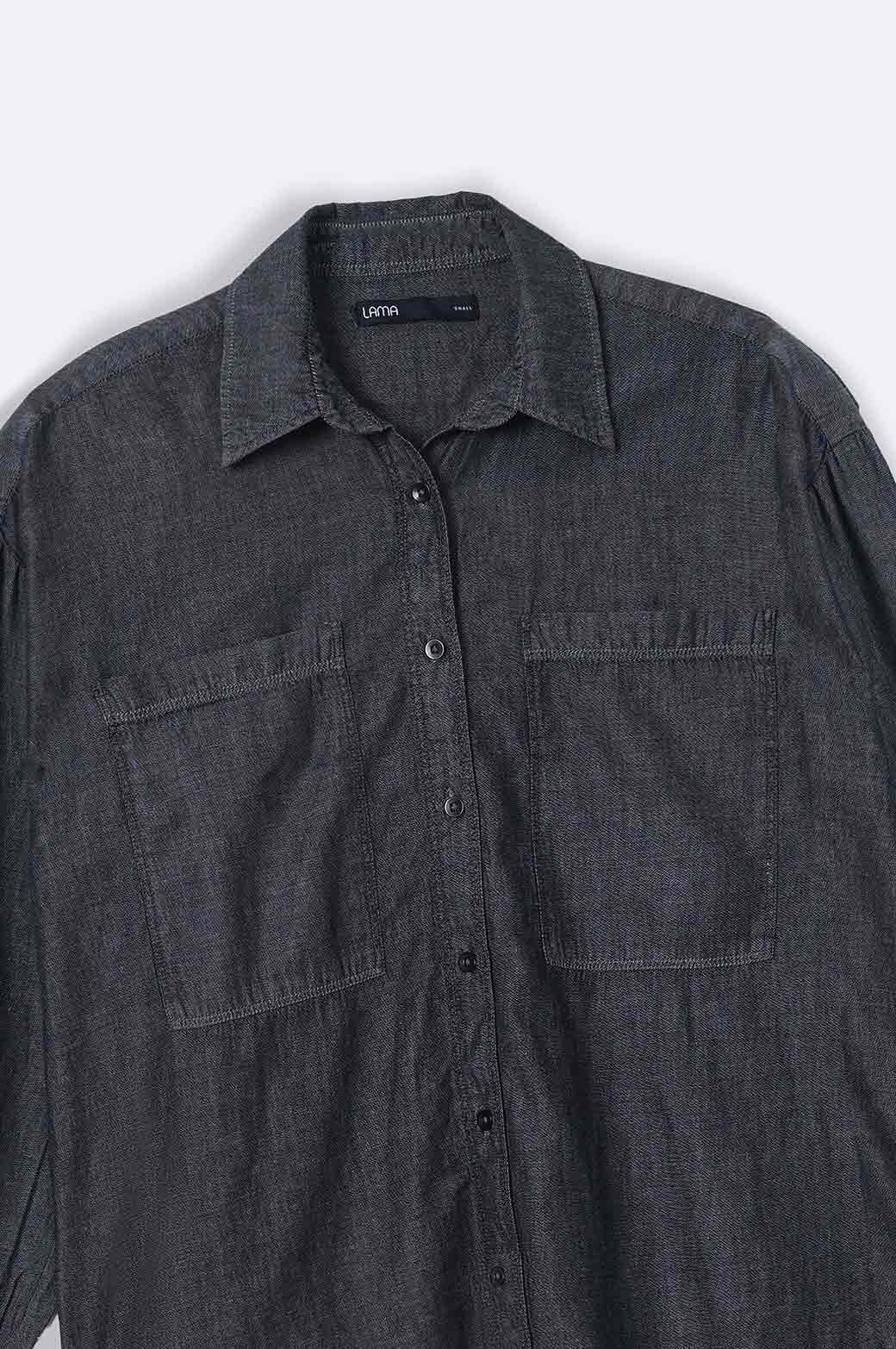 PATCH POCKET DENIM SHIRT