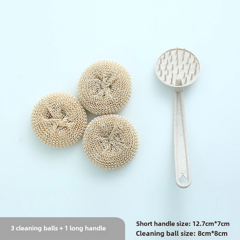 Nano Steel Wire Ball Cleaning Ball Household Dishwashing Brush Does Not Hurt The Pot Brush With Handle Does Not Drop Silk Long Handle Pot Brush Artifact