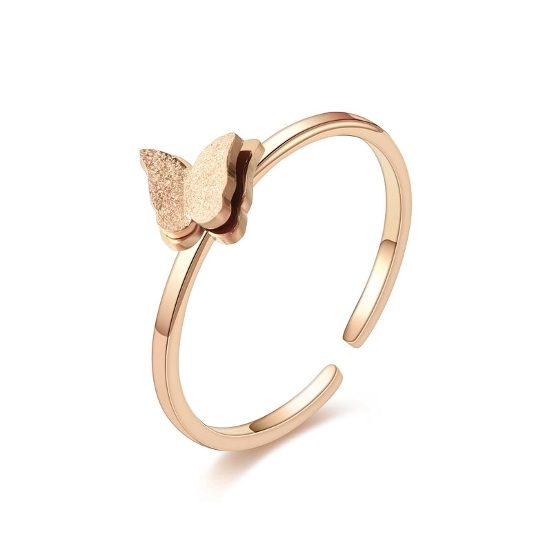 Heart Titanium Steel 18K Gold Plated Carving