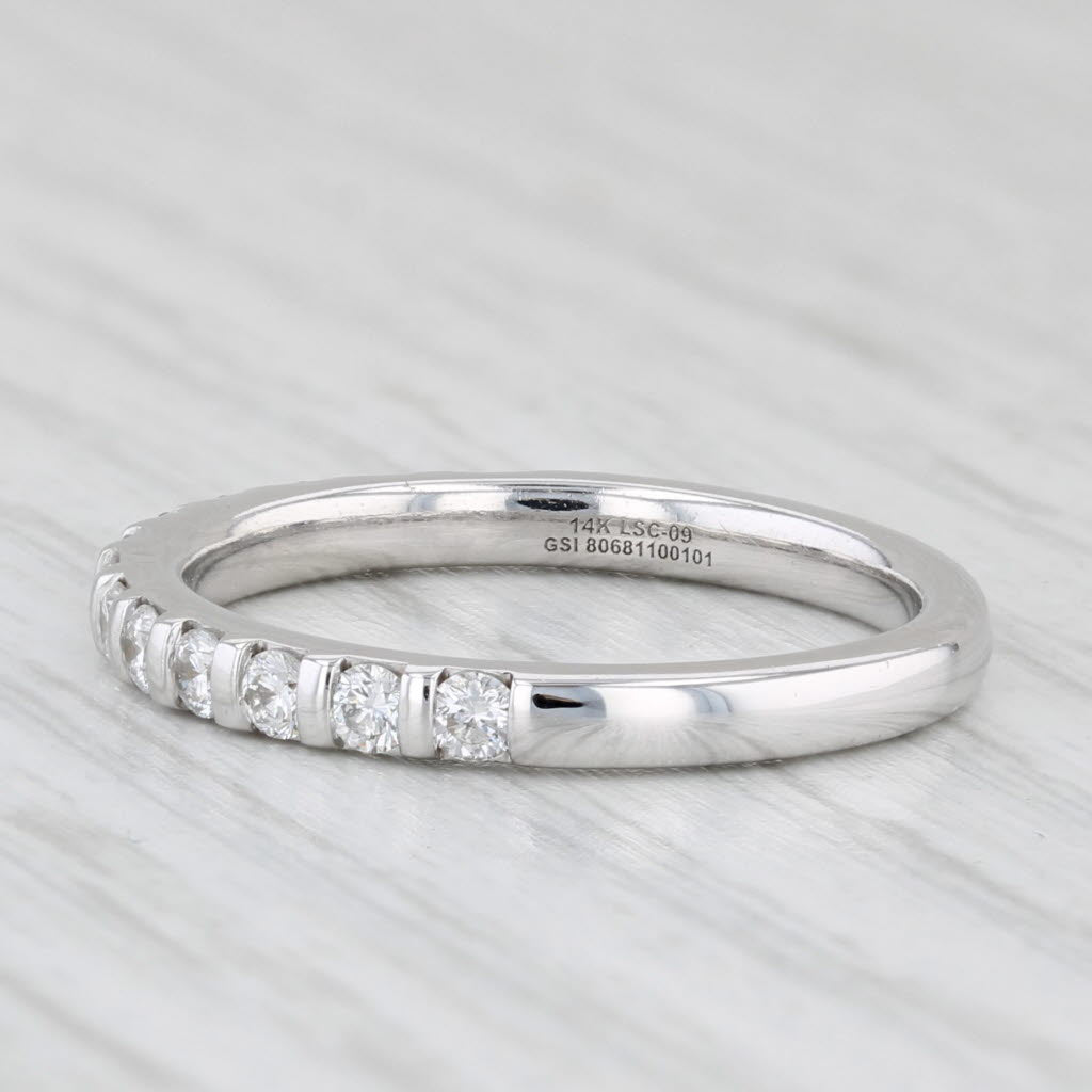 The Leo 0.50ctw Diamond Wedding Band 14k White Gold Stackable Anniversary Ring