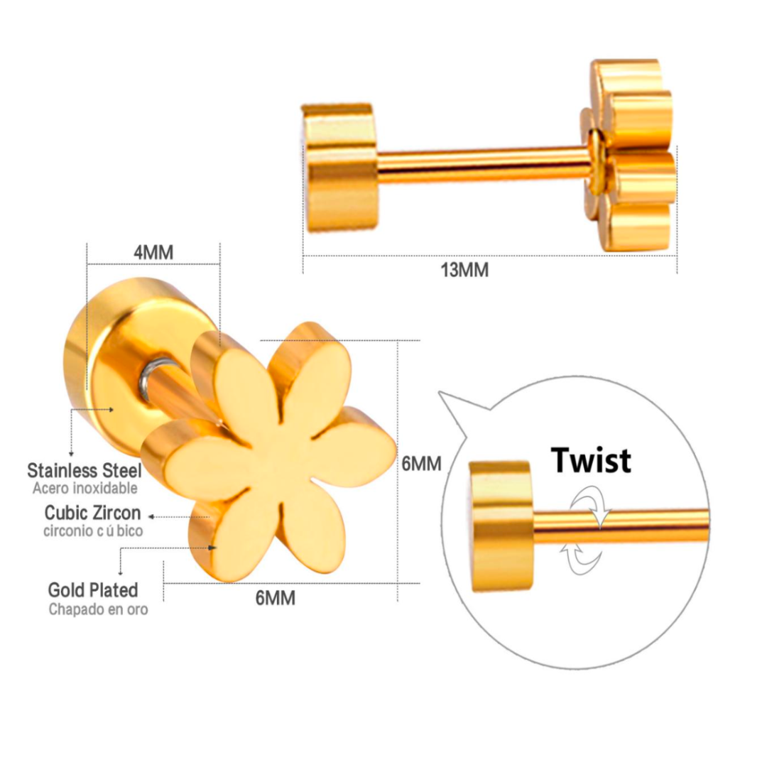 Daisy studs - Gold