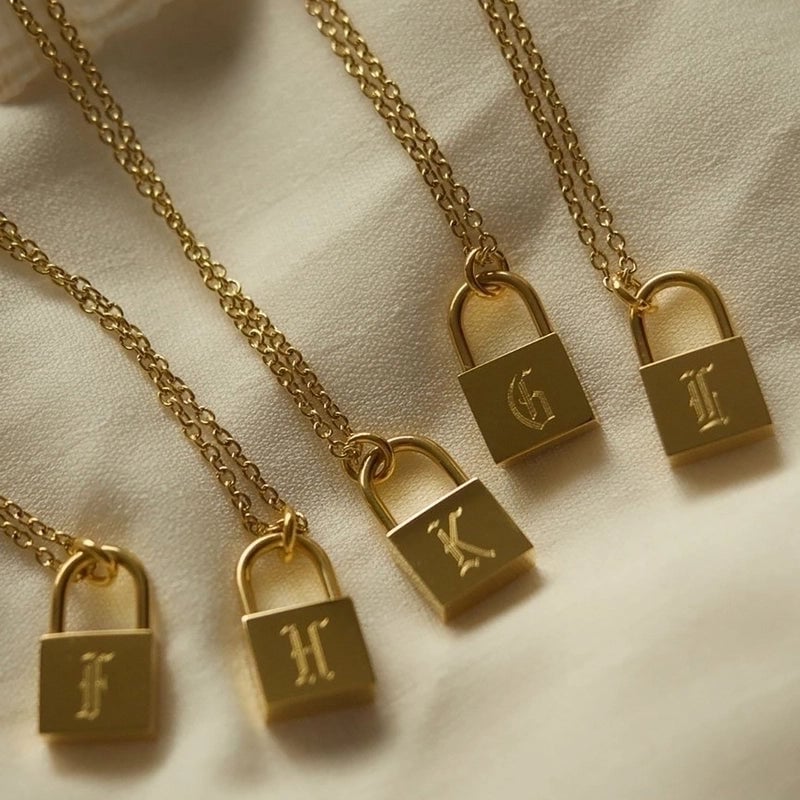 Fashion Letter 304 Stainless Steel 18K Gold Plated Plating Necklace