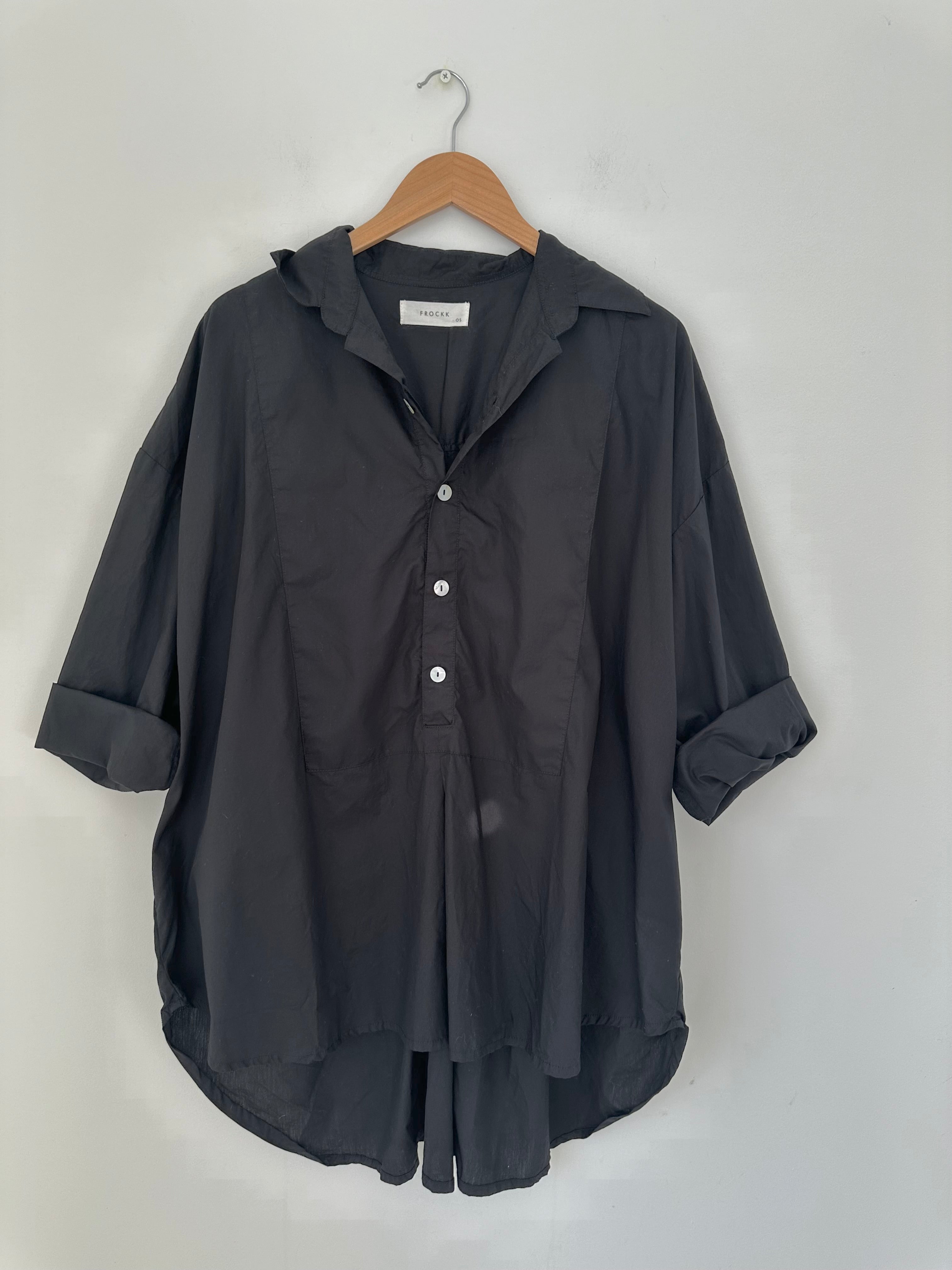 megan shirt-black cotton