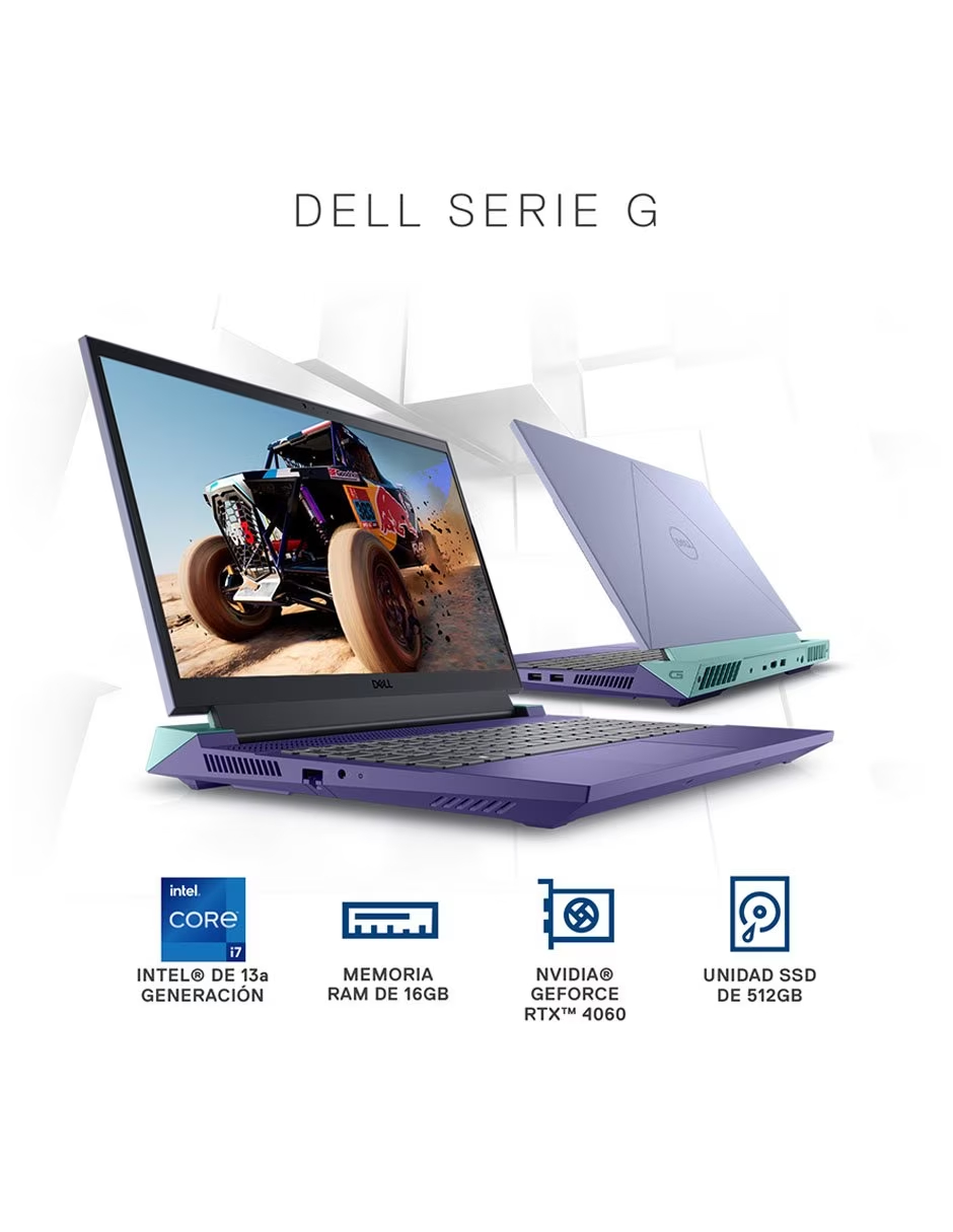 Laptop Gamer Dell Gaming NB G15 5530 15.6 Pulgadas Full HD Intel Core i7 NVIDIA GeForce RTX 4060 16 GB RAM 512 GB SSD