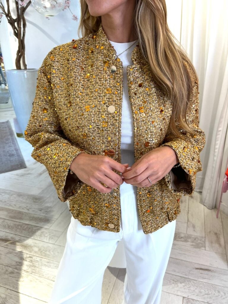 Emma jacket pailletten extra gold