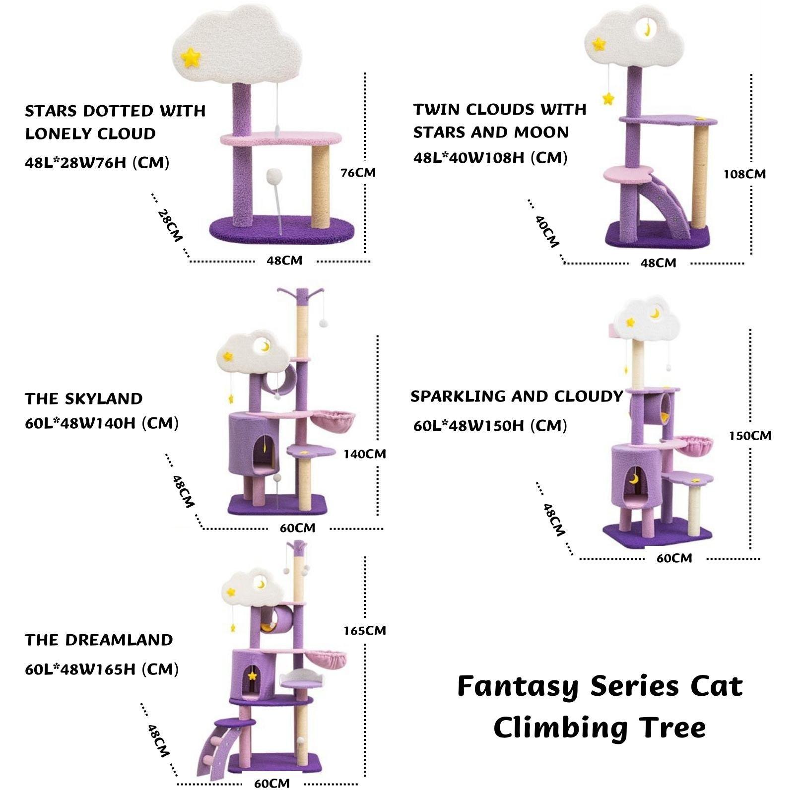 Fantasy Series Climbing Frame Cat Tree - Dreamland (Height 165cm)