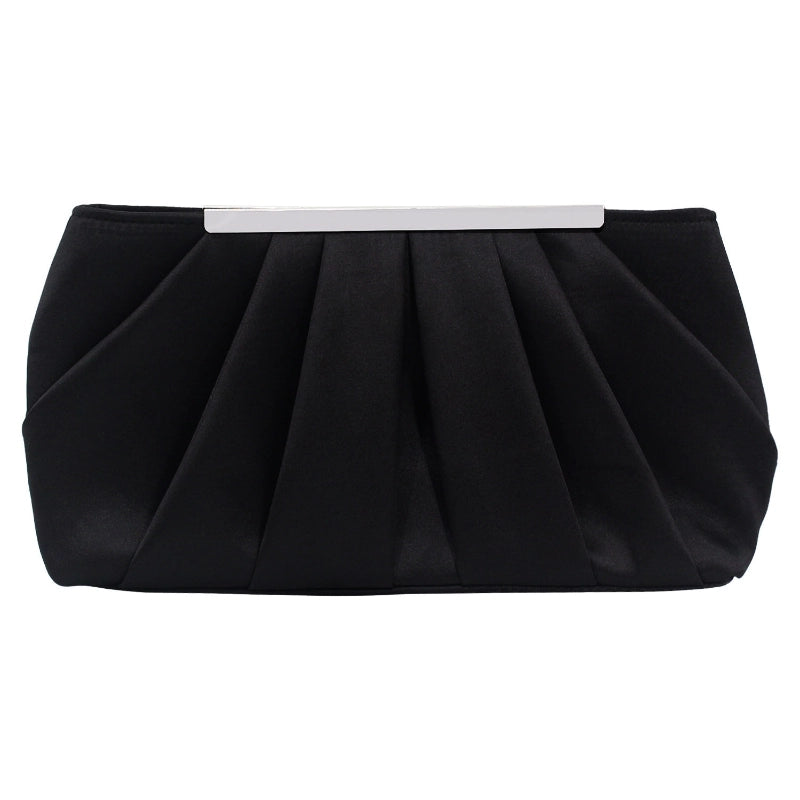 Dark Blue Black Pink Silk Solid Color Square Evening Bags