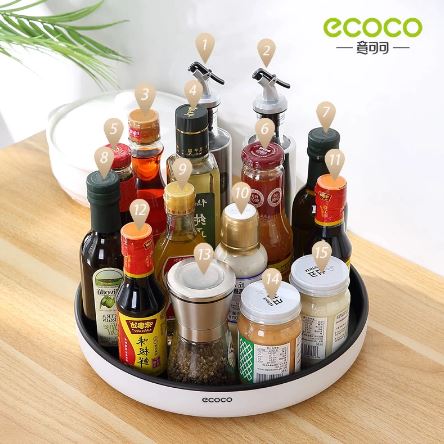 Multi-Functional Rotating Spice Rack Kitchen Table Soy Sauce Bottle Seasoning Storage Supplies Household