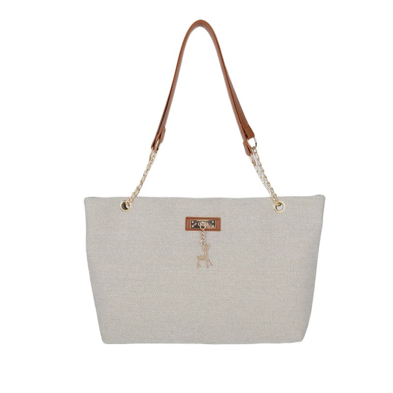 Women's Nylon Solid Color Elegant Square Zipper Shoulder Bag Underarm Bag