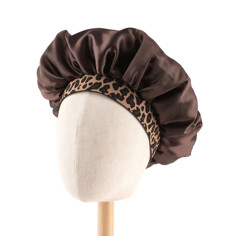 Women's Basic Minimalist Leopard Printing Eaveless Beanie Hat