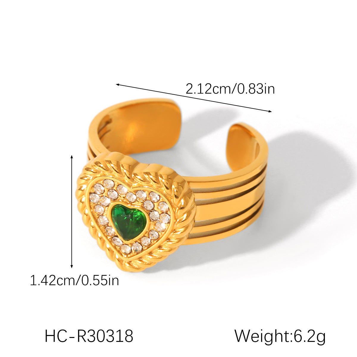 Stainless Steel Ring Inlaid Zircon Ring Female Hand Jewelry Titanium Steel Ring Niche