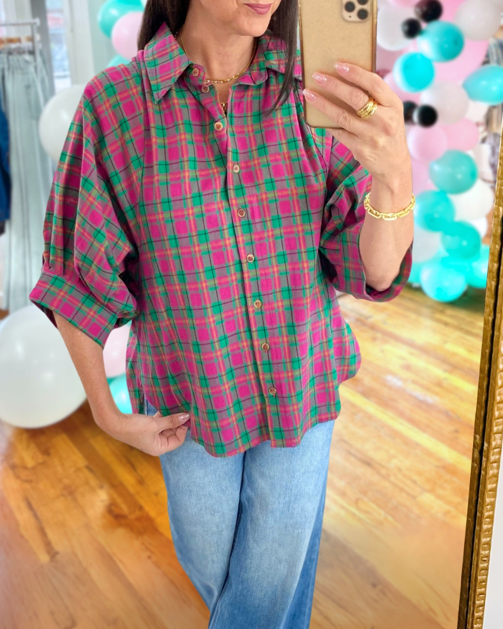 Maple Check Button-Down Shirt