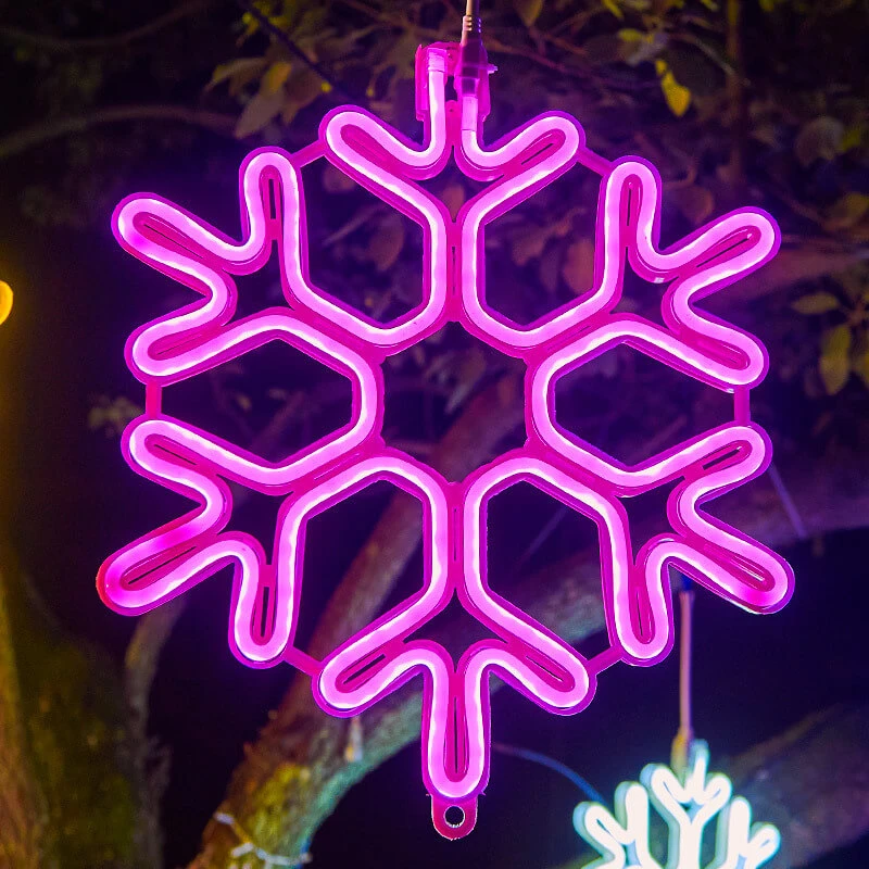 Christmas LED Snowflake Waterproof Decoration Hanging Light