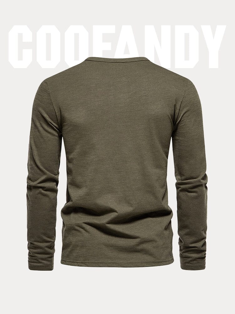 Simple 100% Cotton Henley Shirt