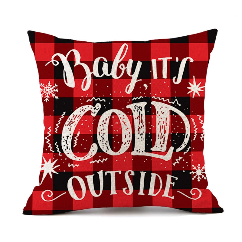 Christmas Casual Classical Vacation Snowflake Linen Pillow Cases Couch & Sofa Decor