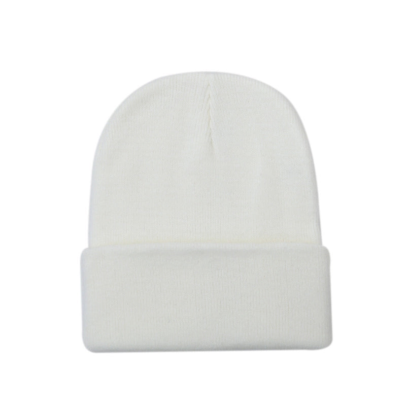 Hat Women's Autumn And Winter Korean Style Solid Color Wool Hat Trendy Japanese Style Warm Knitted Hat Outdoor Wool Hat