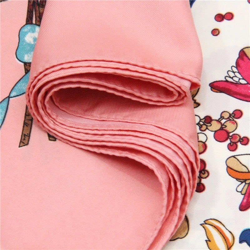Spring And Autumn New Annunciation Bird Printing 90cm Square Scarf