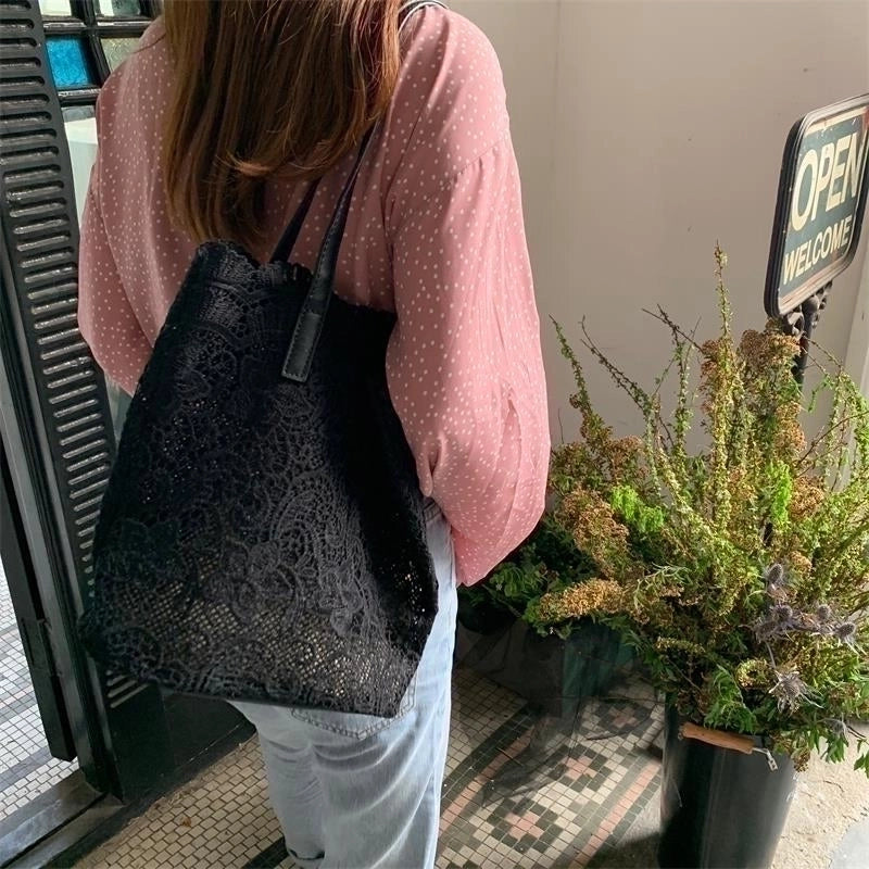 Women's Medium Spring&summer Silk Vacation Bucket Bag