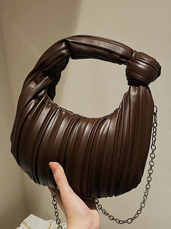 Pleated Split-Joint Zipper Bags Accessories Handbags Shoulder Bags