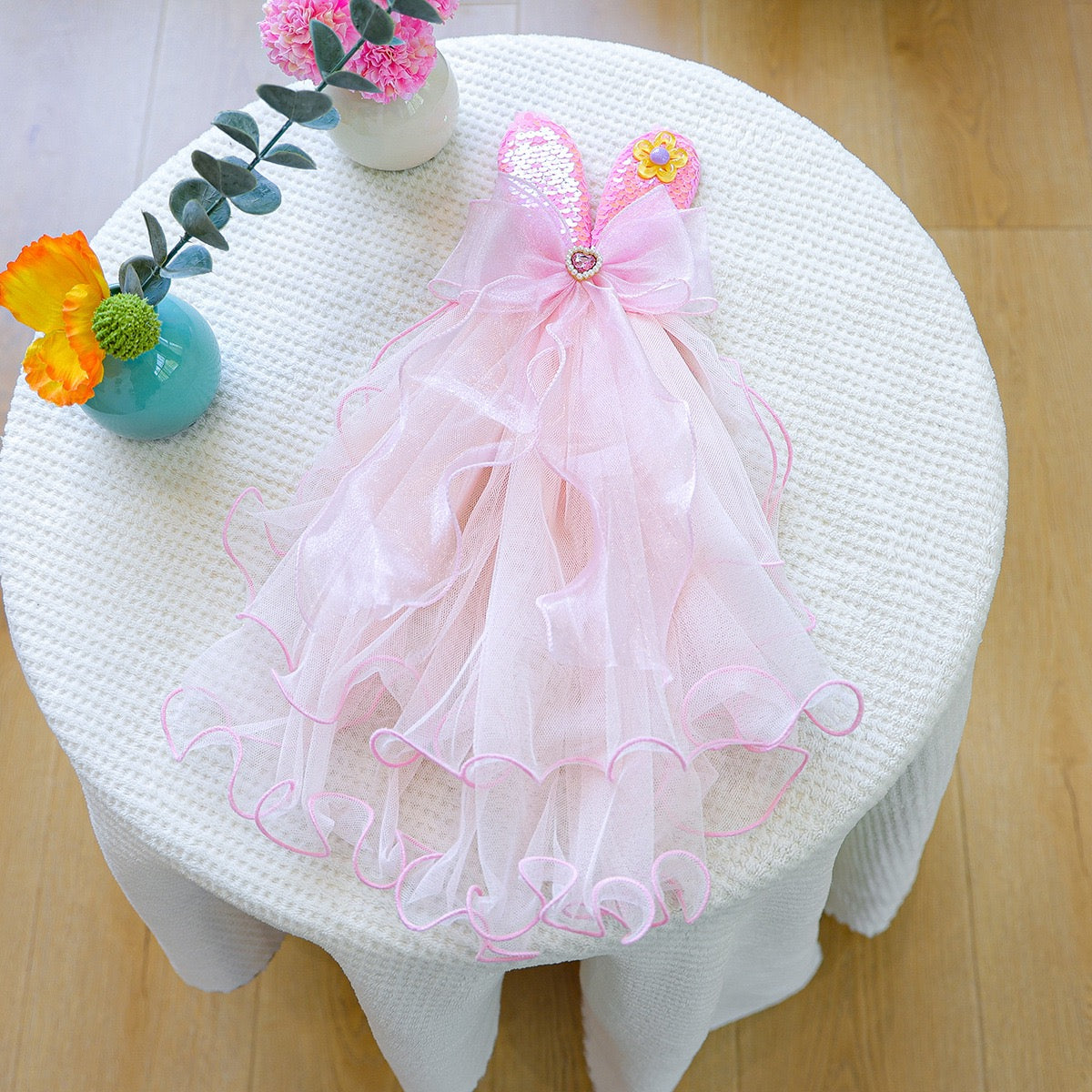Bow/Mermaid/Ear Pattern Dog Cat Veil