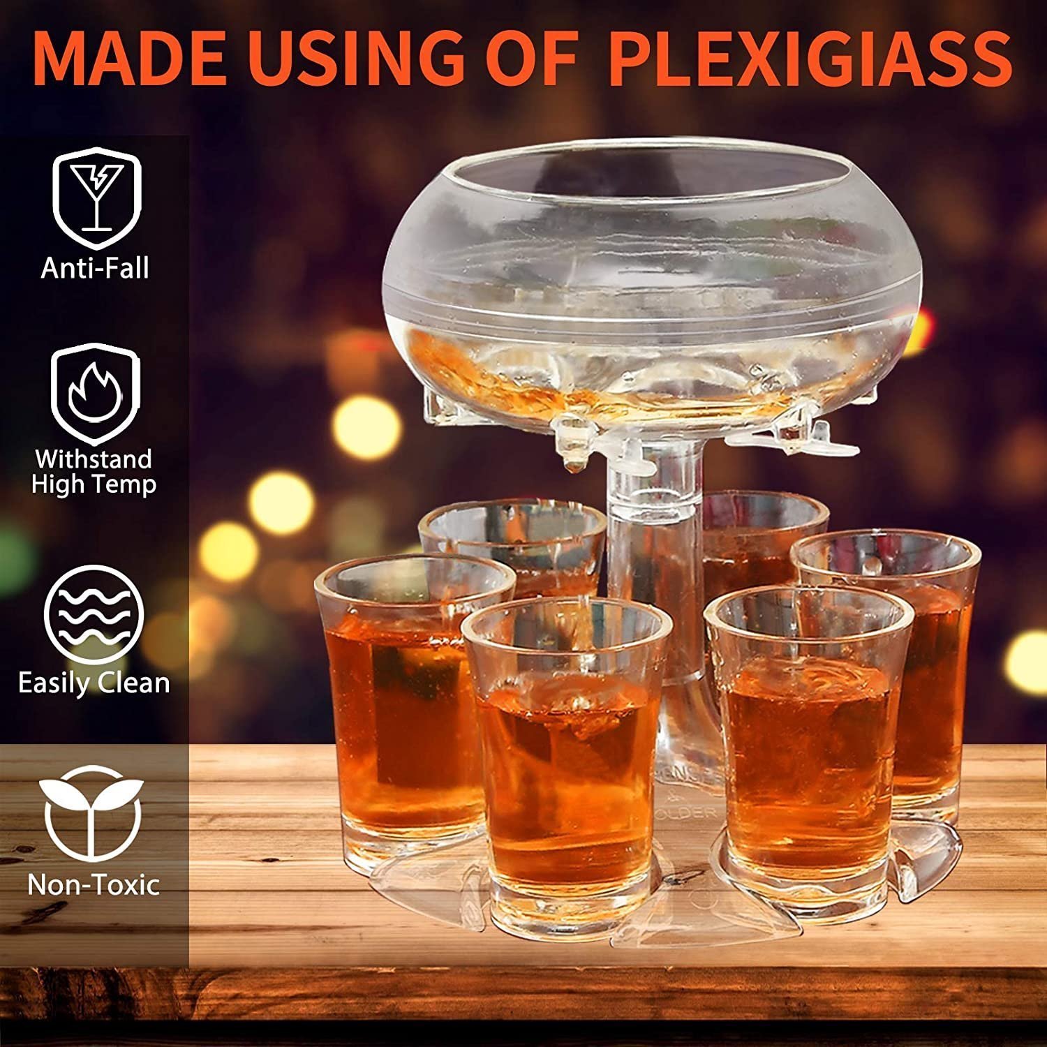 (🍀Early Spring Sale)-🥂 6 Shot Glass Dispenser and Holder