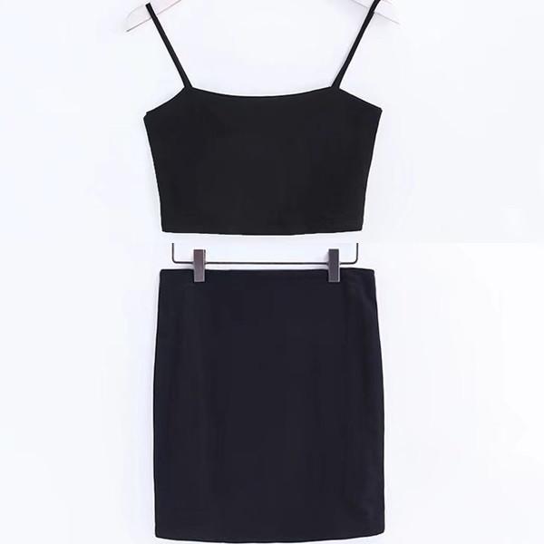 Cropped Top And Slim Mini Skirt Set