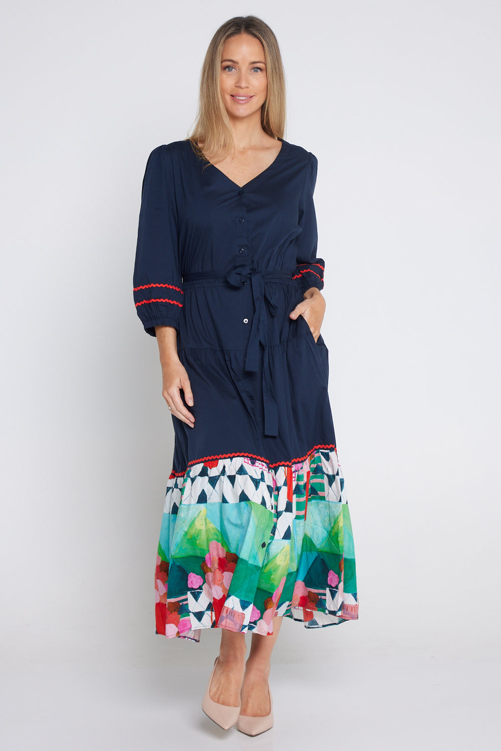 Frida Dress - Navy