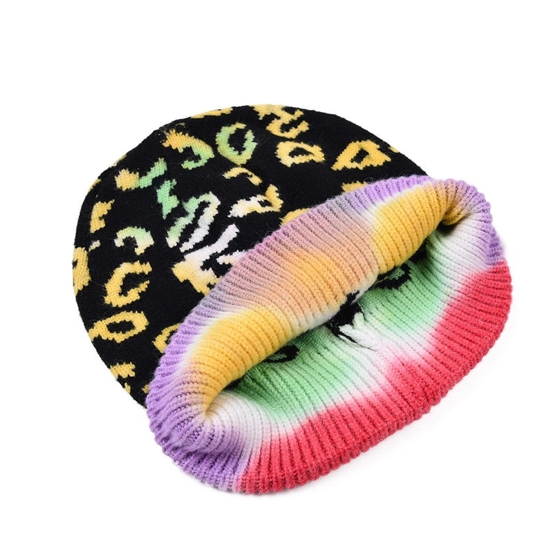 Unisex Color Block Eaveless Wool Cap