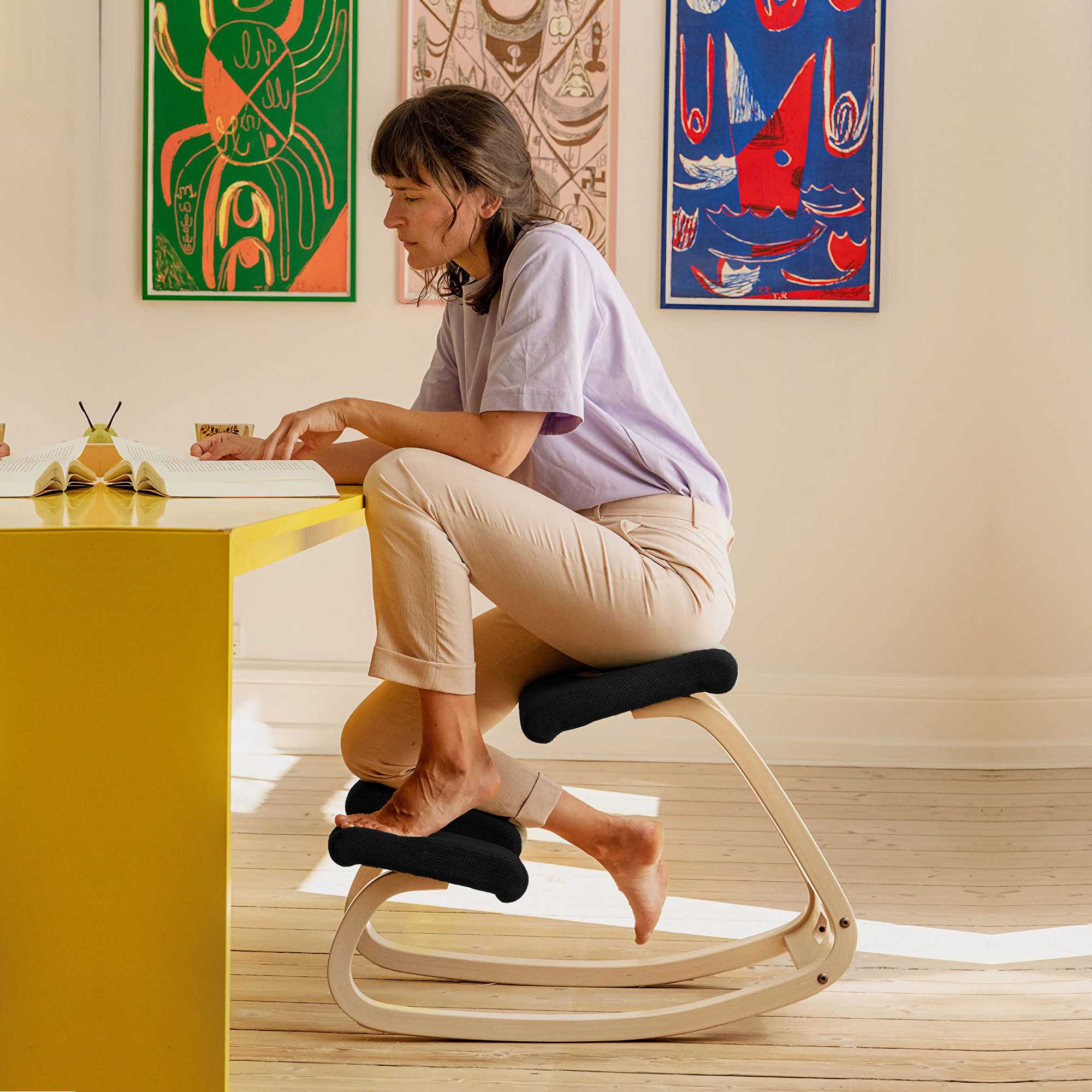 Varier Variable Balans Kneeling Chair. black
