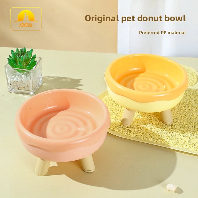 Pet Cat Bowl Pipetao Original Boxed Donut Four-leg Bowl Cat Food Bowl Cat Supplies Eating And Drinking Water Single Bowl