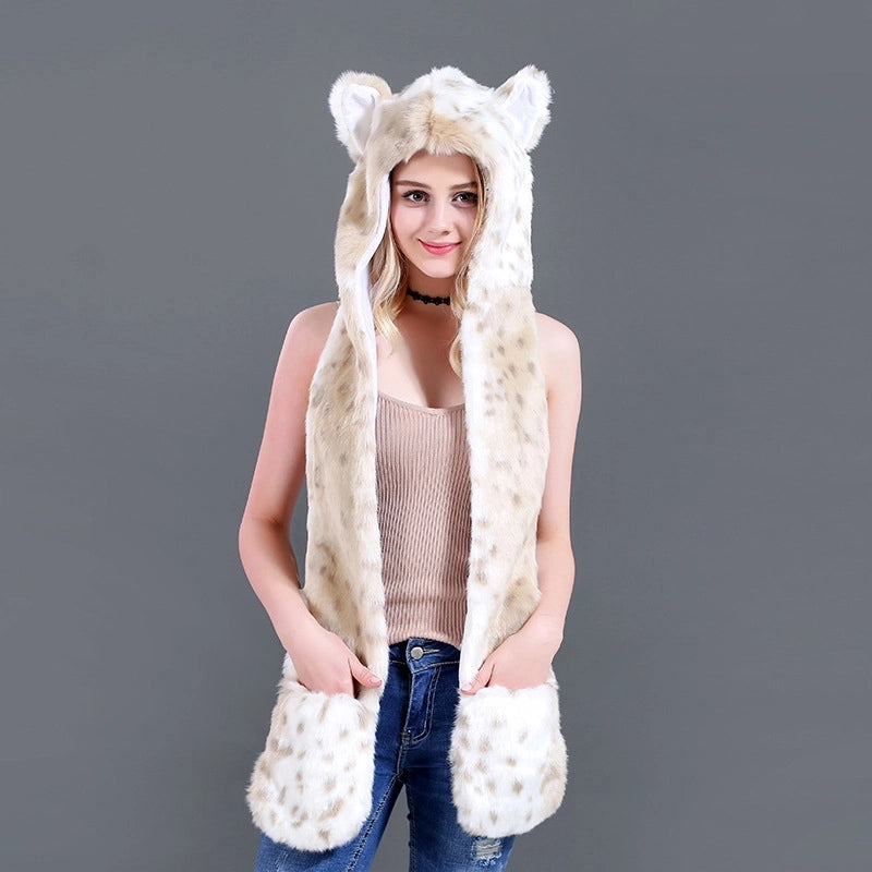 Unisex Fashion Cartoon Imitation Fur Winter Scarves