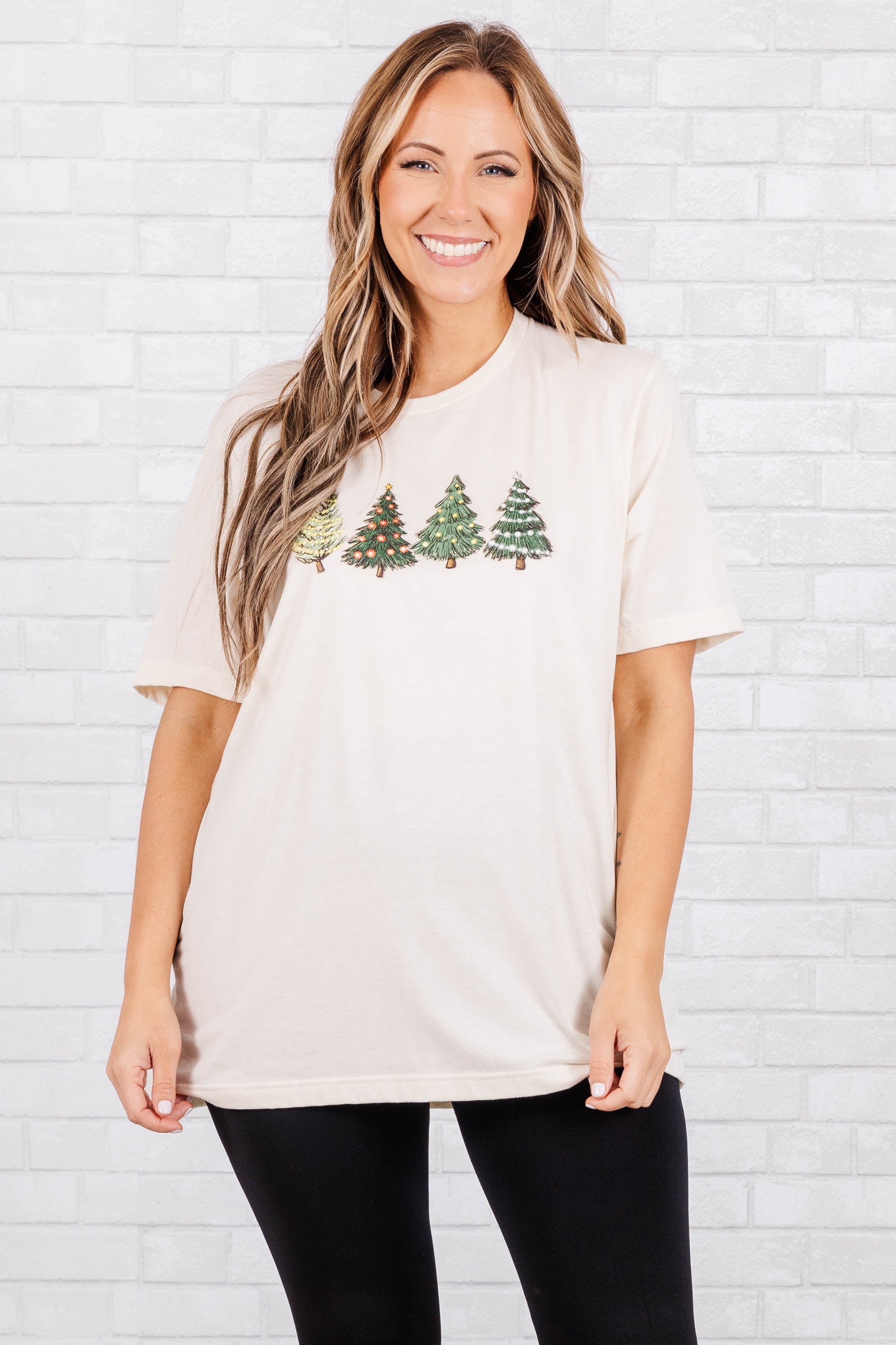 Christmas Spirit Tee. Heather Natural