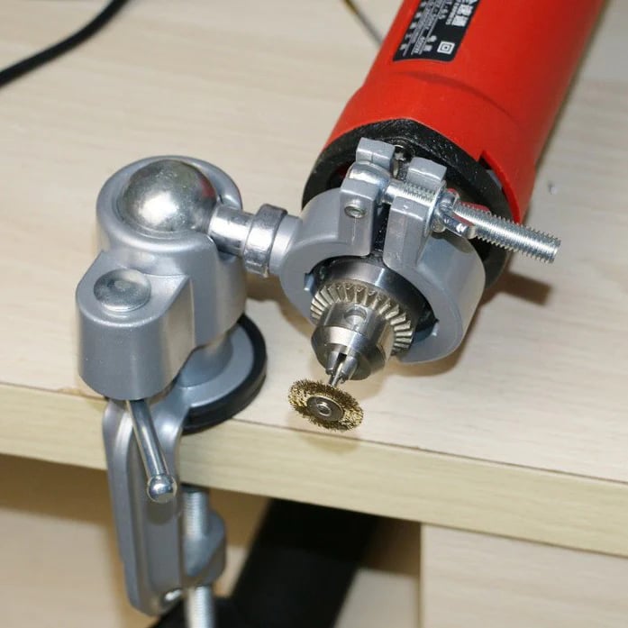 Table Bench Vises Clamp for Drill/Electric Grinder. 360° Aluminum Alloy Rotating Stand for Universal Wood Working Jewelry Making (Range 1.89 to 2.56 Inch)