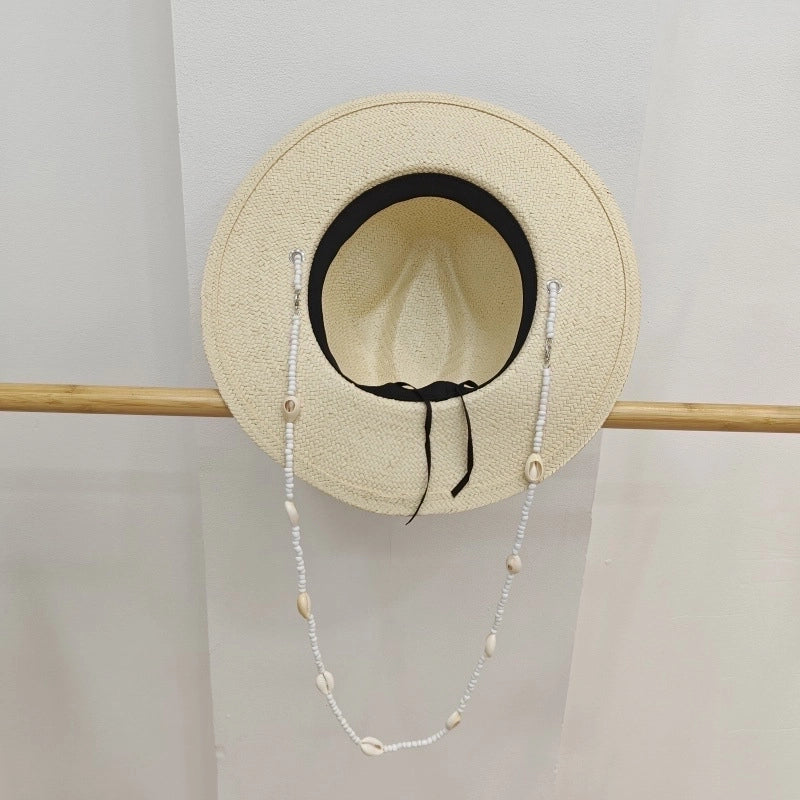 Unisex Basic Cowboy Style Classic Style Shell Big Eaves Sun Hat Straw Hat