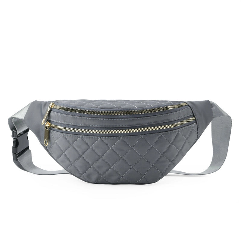 Unisex Elegant Streetwear Solid Color Nylon Waist Bags
