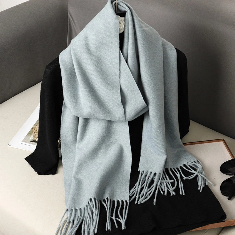 Women's Elegant Solid Color Imitation Cashmere Scarf