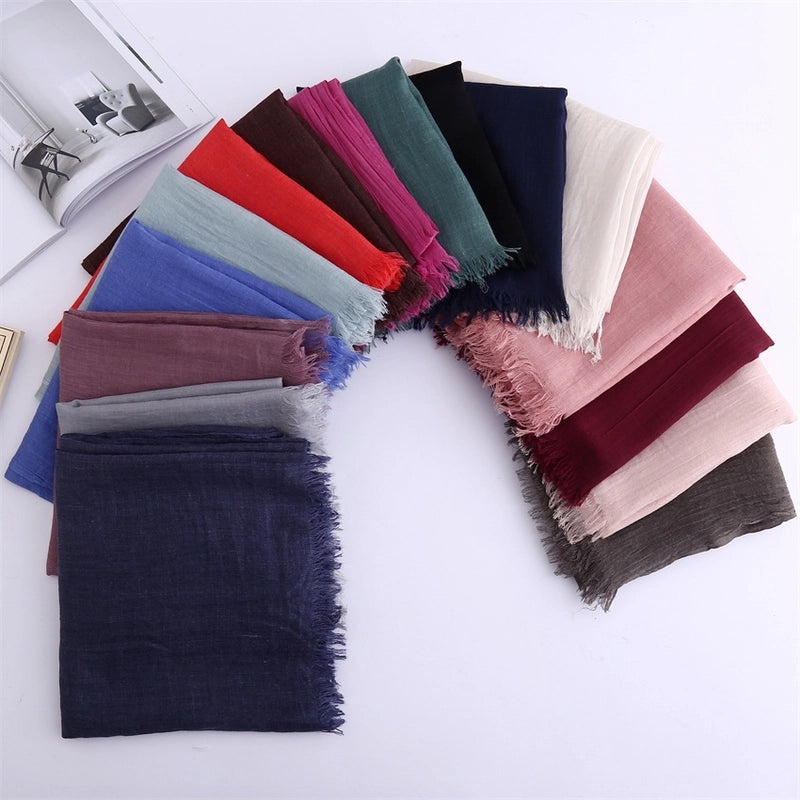 Women's Basic Solid Color Polyester Scarf