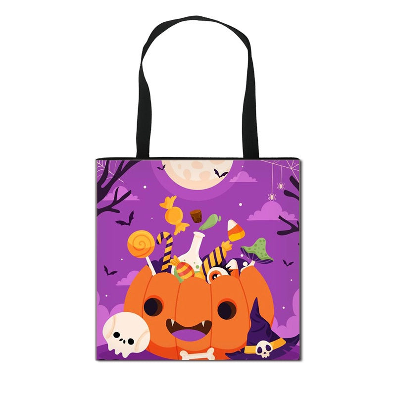 Halloween Canvas Pumpkin Cartoon Bat Cute