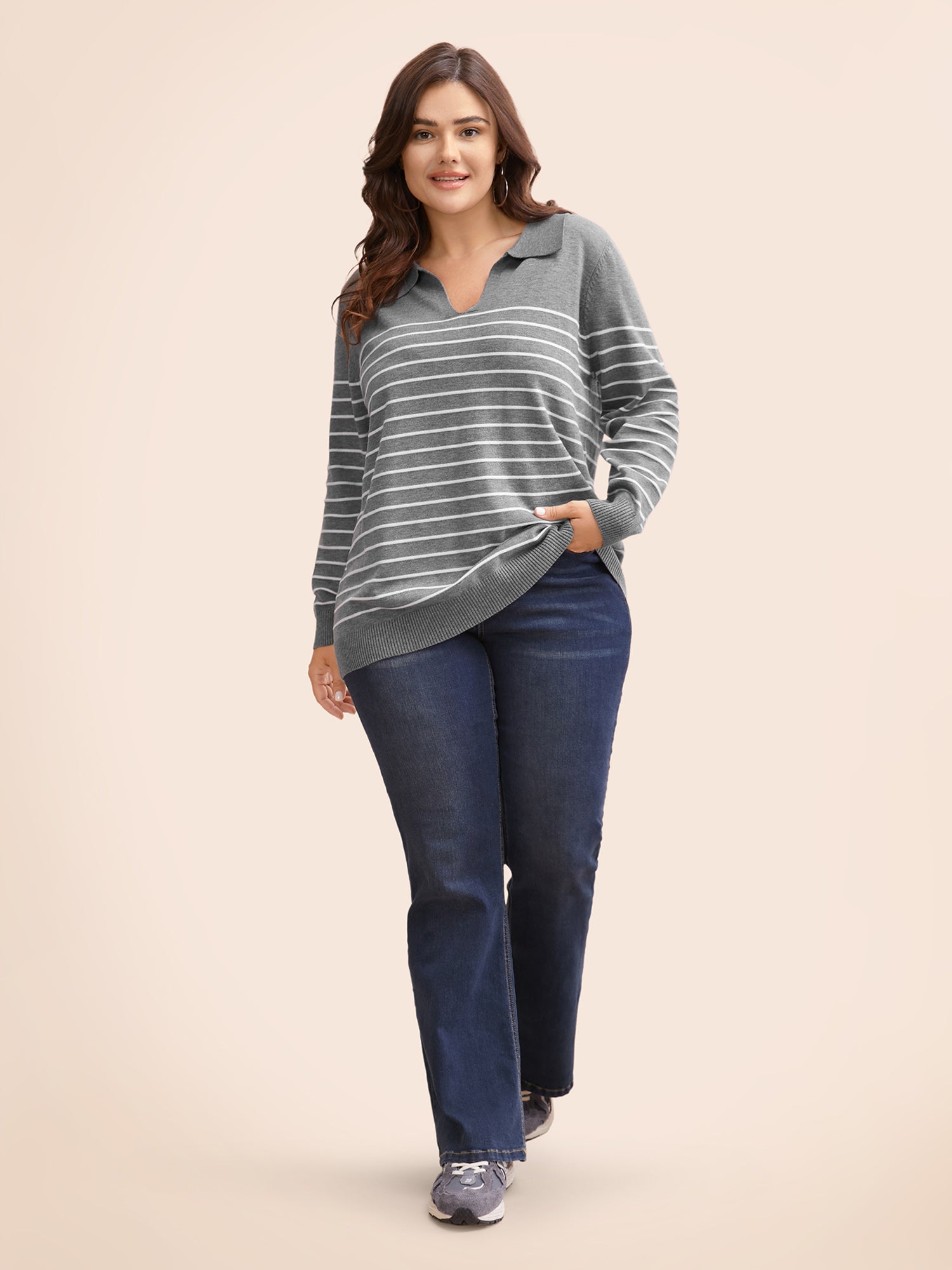 Supersoft Essentials Striped Knit Pullover