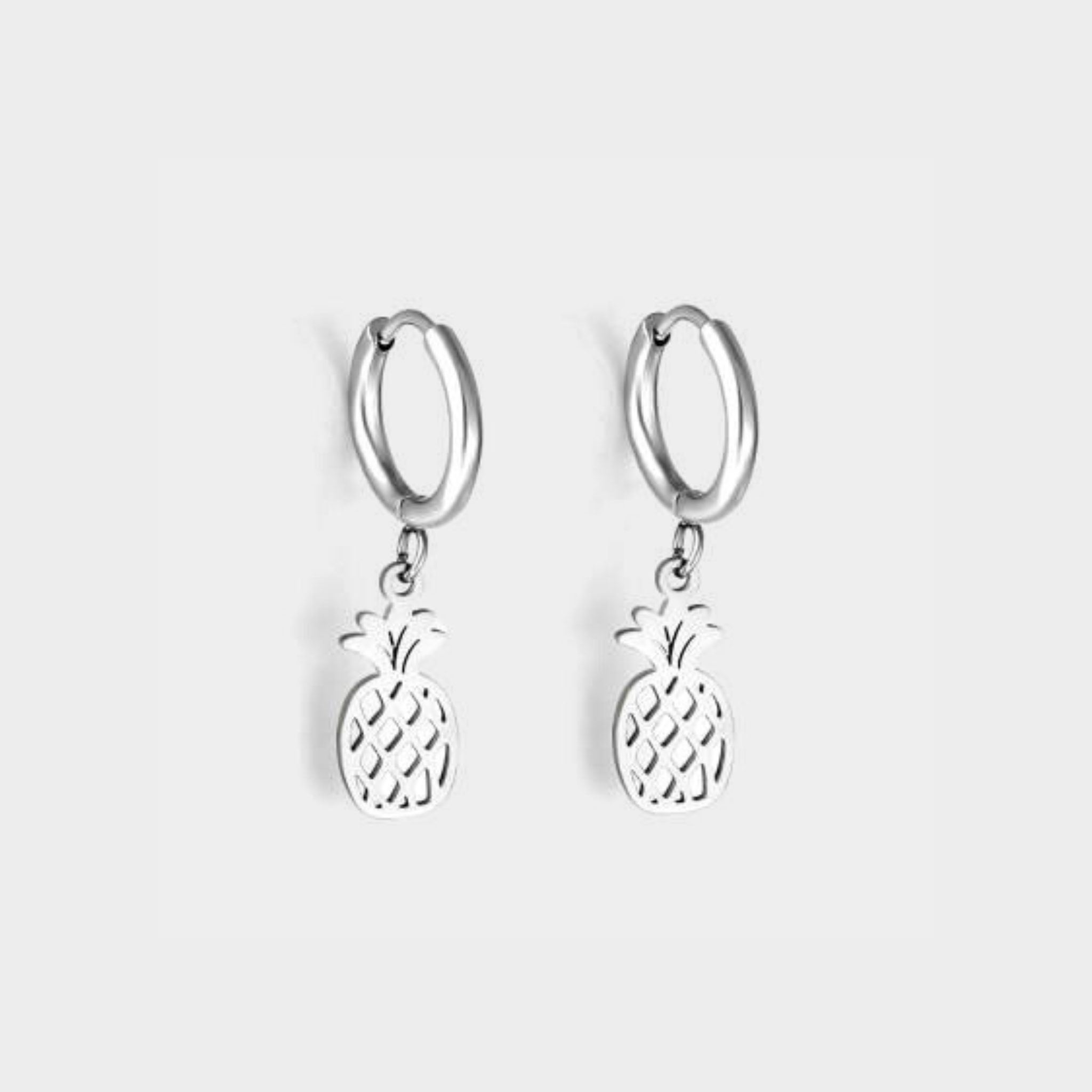 Pineapple hoops - Silver