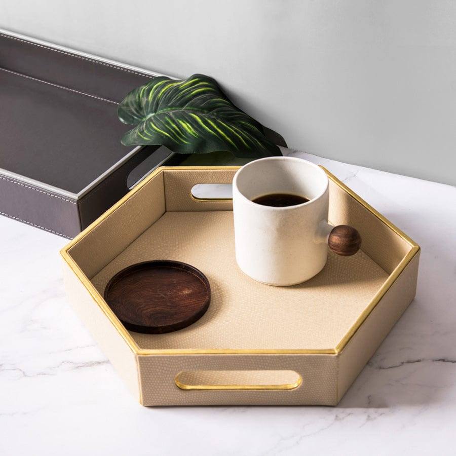 Barot Hexagon Tray - Ivory