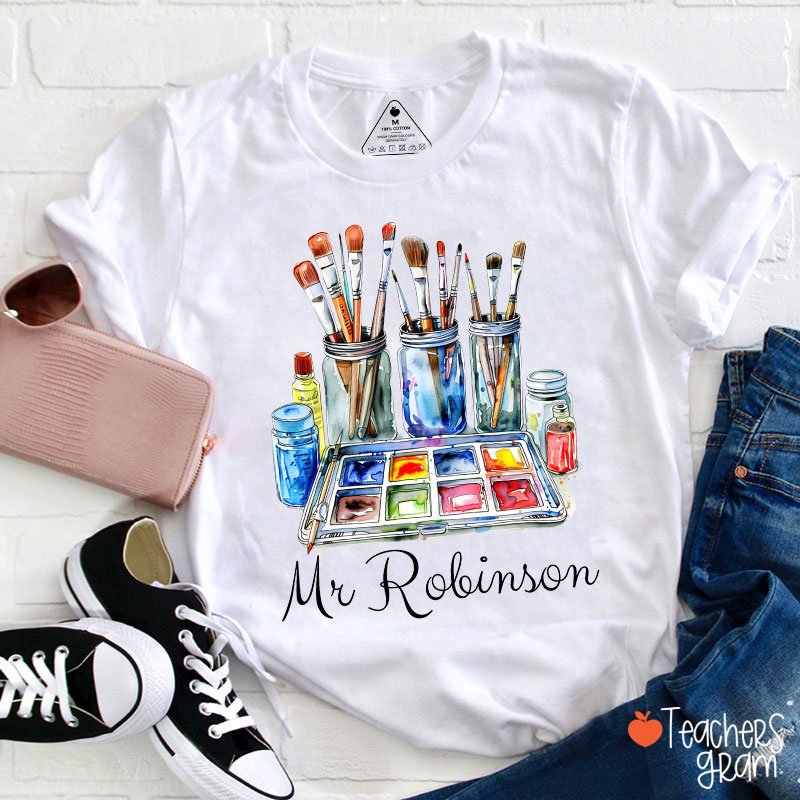 Personalized Let's Make Some Art Teacher T-Shirt