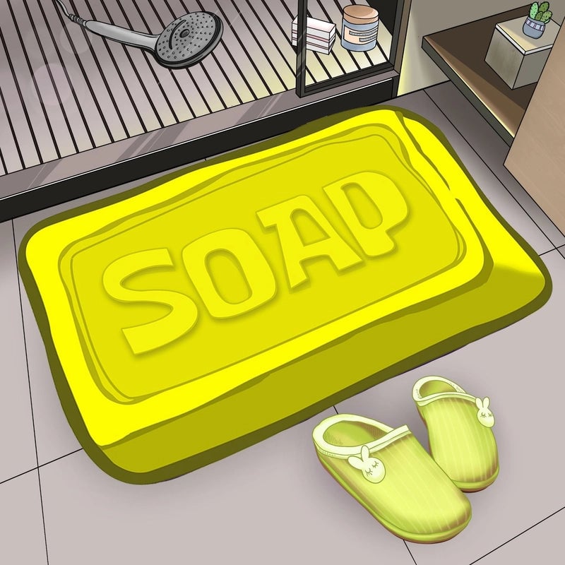 Casual Vacation Printing Polyester Fiber (Polyester) Floor Mat Bathing