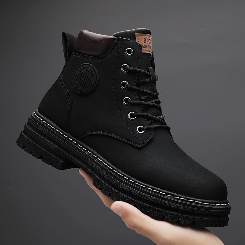 Men's Fashion Trend  Lace-up Martin Boots