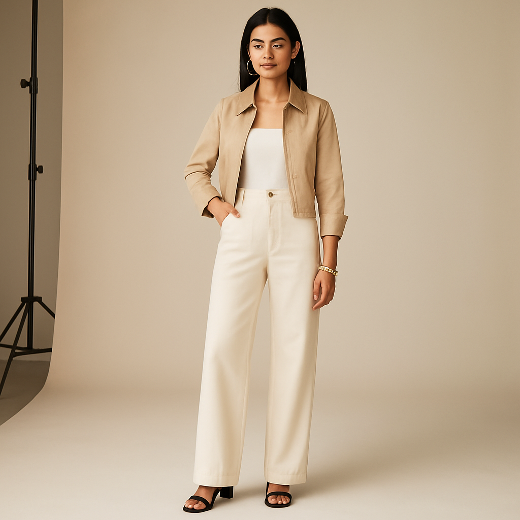 Vintage Style Sailor Wide Trousers