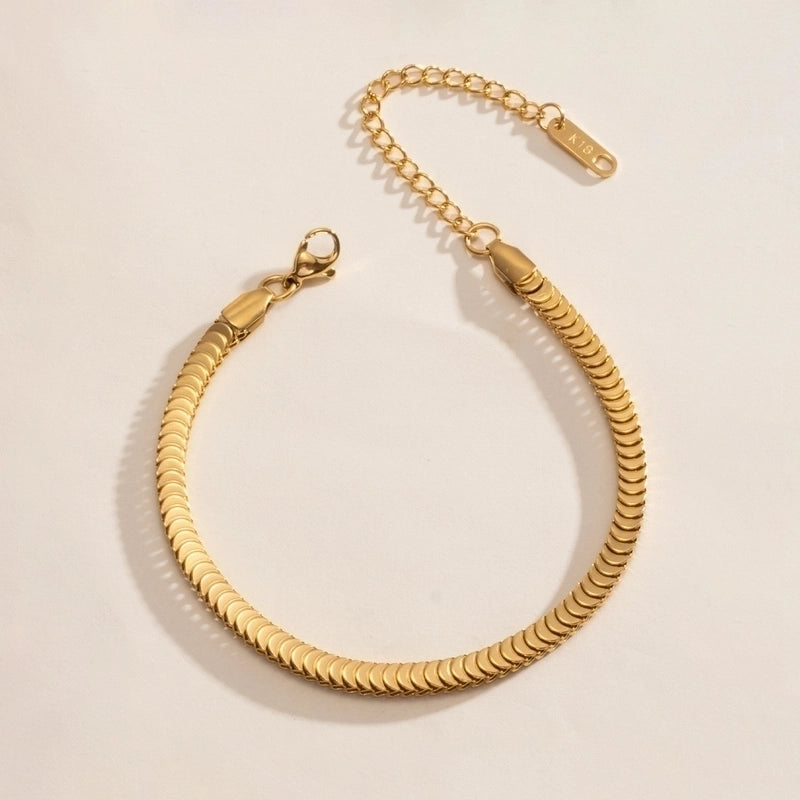 Minimalist Geometric 316L Stainless Steel  18K Gold Plated Bracelets In Bulk