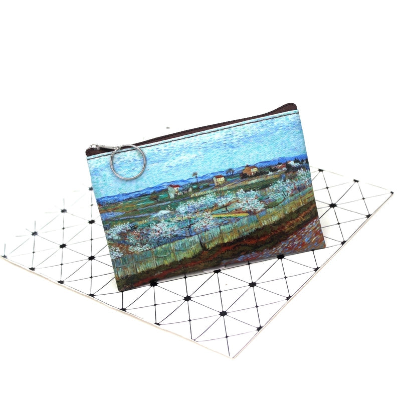 Women's Geometric Pu Leather Zipper Coin Purses
