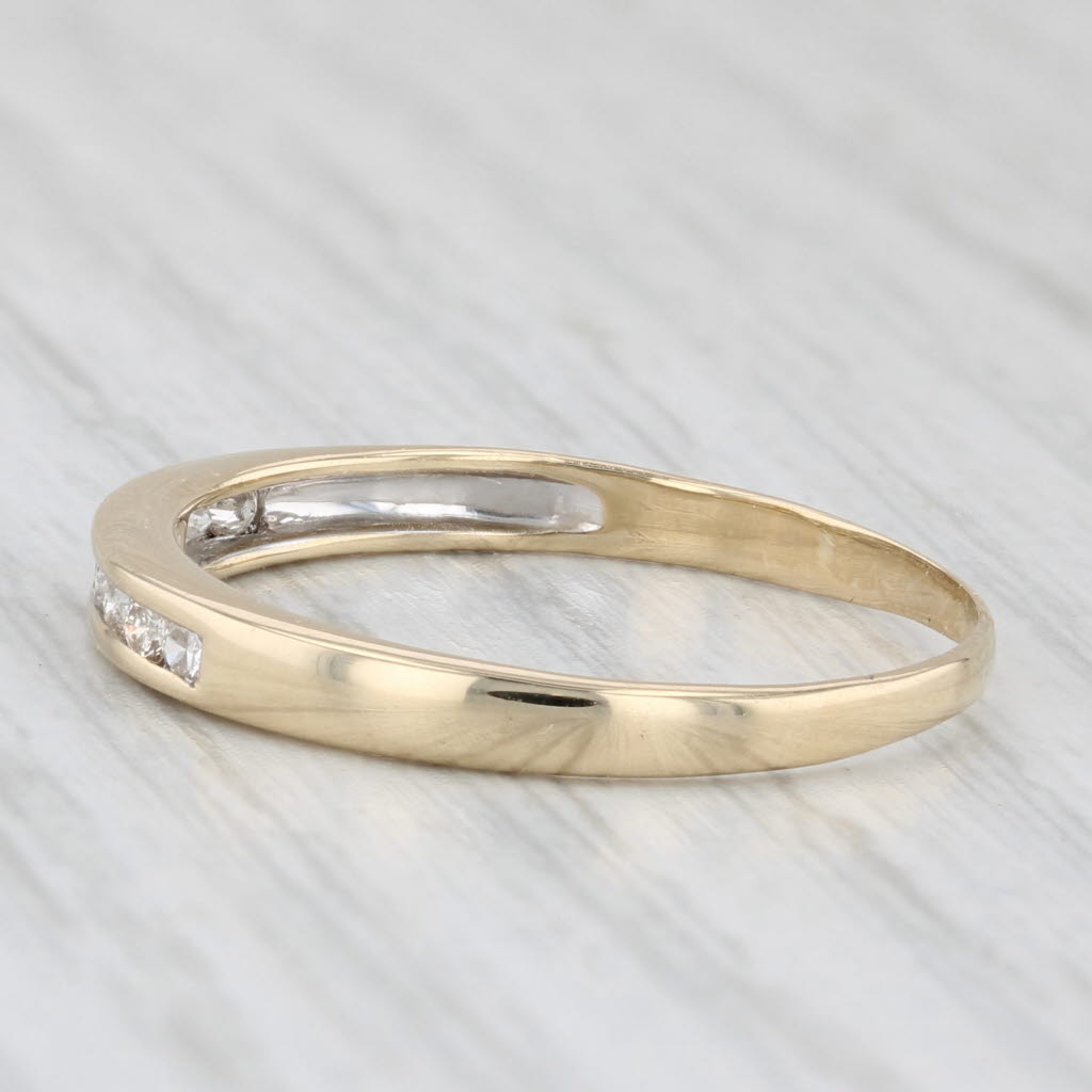0.13ctw Diamond Wedding Band 14k Yellow Gold Size 8.25 Stackable Ring