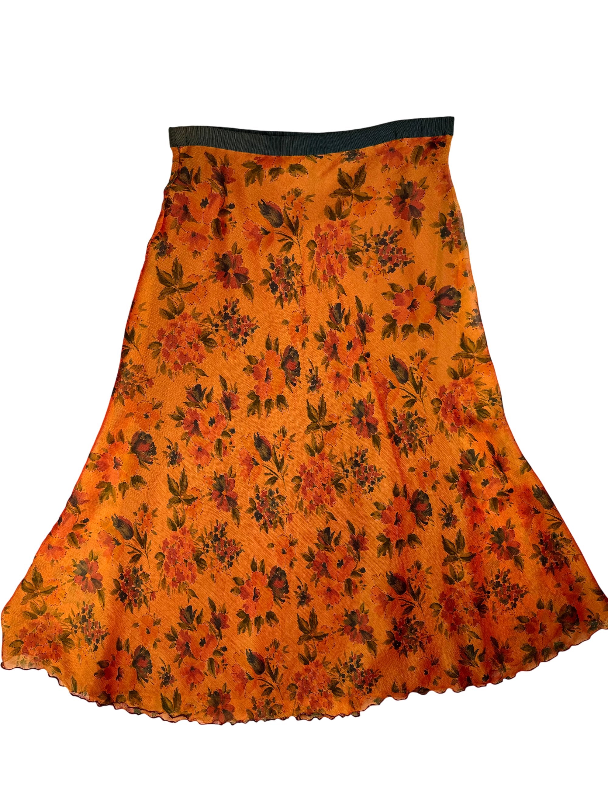 Celine Floral Patterned Midi Skirt
